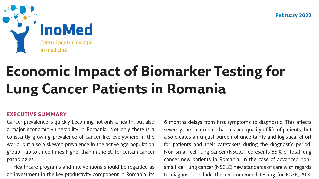  Economic Impact of Biomarker Testing forLung Cancer Patients in Romania 