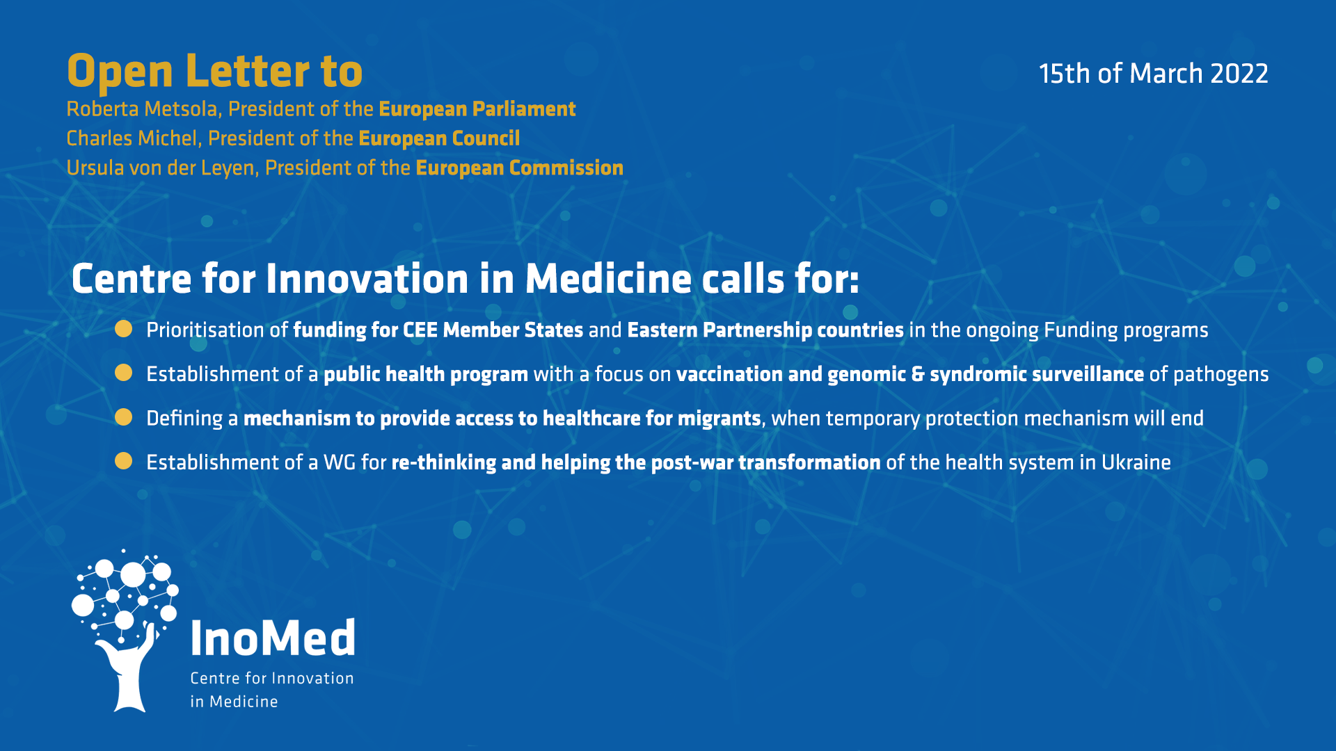 open letter InoMed Ukraine war